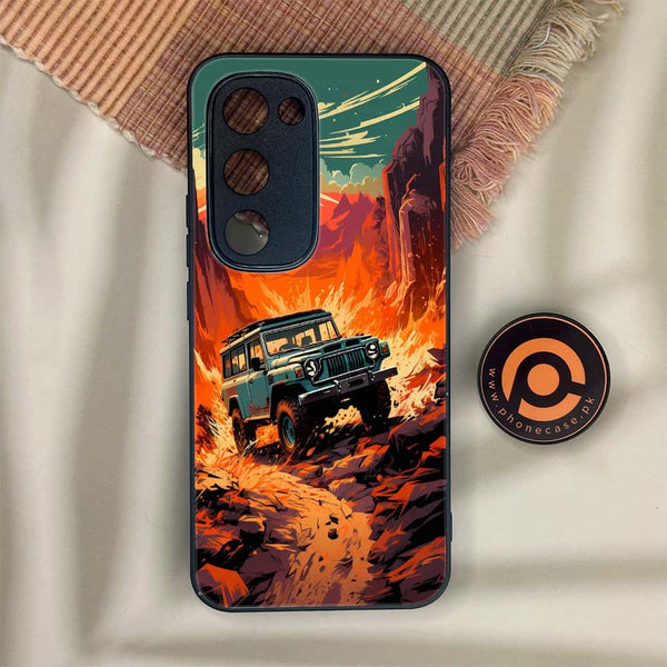 Tecno Spark 40 Pro Plus - Jeep Offroad - Premium Metal Printed soft Bumper shock Proof Case