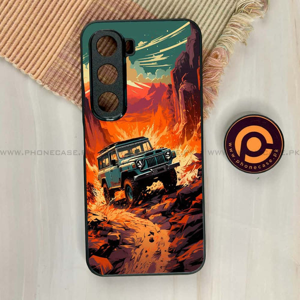 Infinix Hot 60i - Jeep Offroad - Premium Metal Printed soft Bumper shock Proof Case