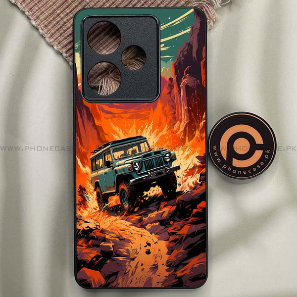 Realme GT 7 - Jeep Offroad - Premium Metal Printed soft Bumper shock Proof Case