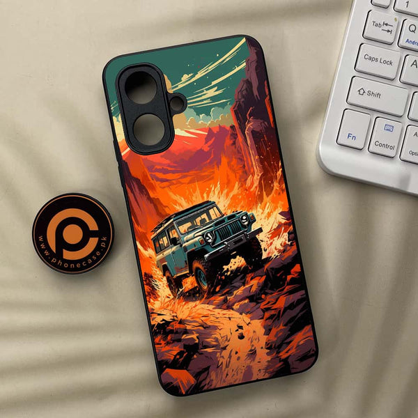 Tecno Spark Go 2 - Jeep Offroad - Premium Metal Printed soft Bumper Shock Proof Case