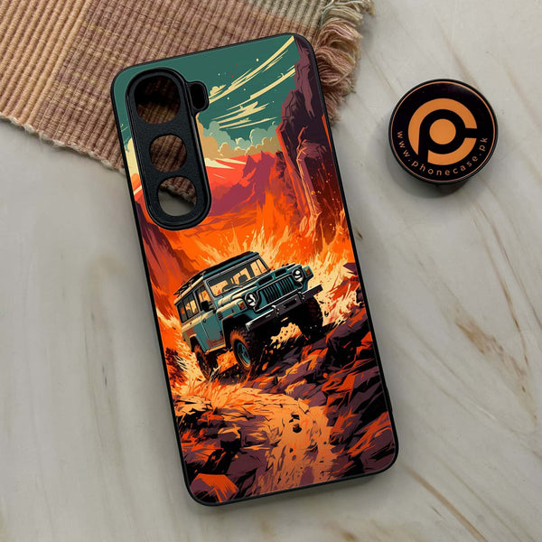 Vivo Y400 - Jeep Offroad - Premium Metal Printed soft Bumper shock Proof Case