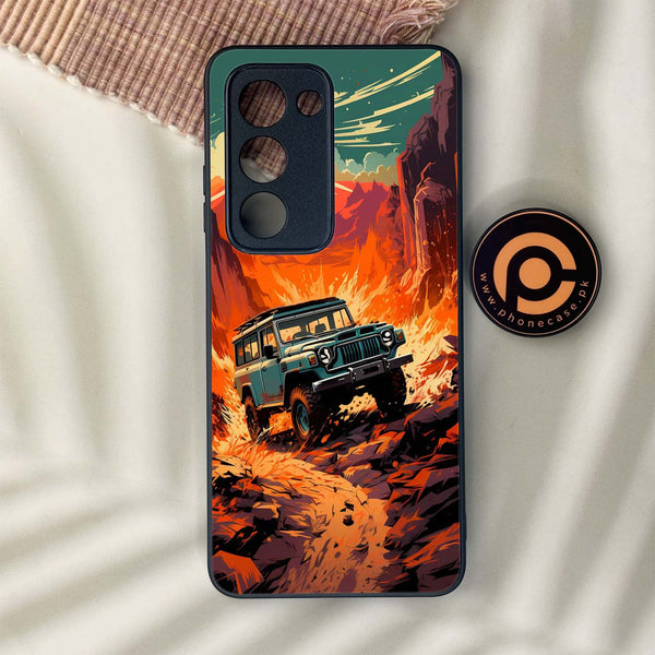 Oppo A5 2025 - Jeep Offroad - Premium Metal Printed soft Bumper shock Proof Case