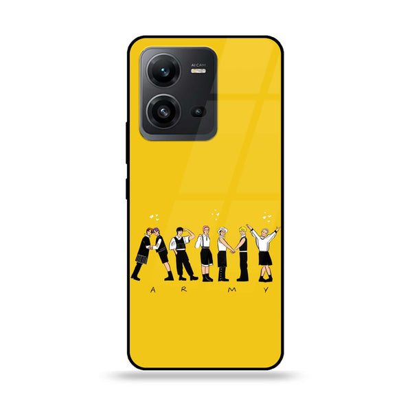 Vivo V25e - K-POP Army Case Series - Premium Printed Glass soft Bumper shock Proof Case