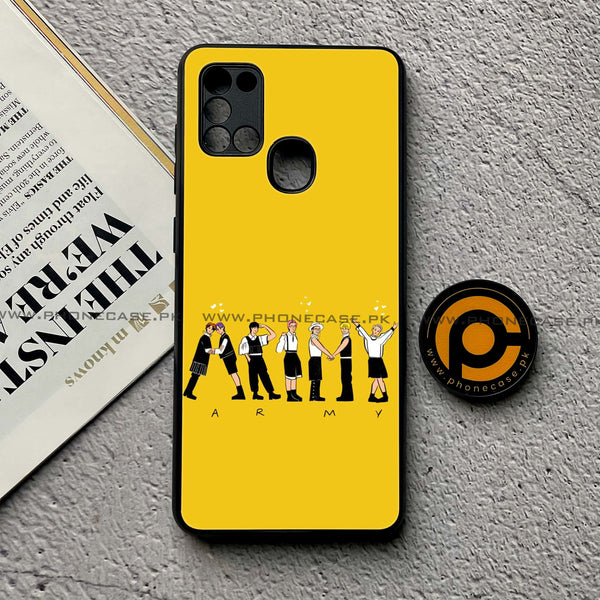 Samsung Galaxy A21s - K-POP Army Case Series - Premium Printed Glass soft Bumper shock Proof Case