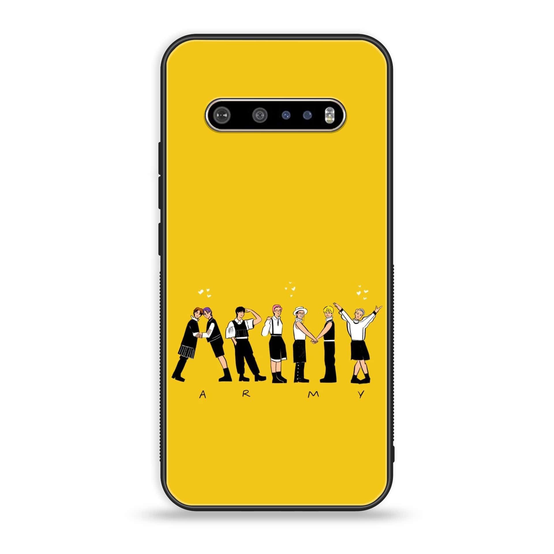 LG V60 K-POP Army Case Series Premium Printed Glass soft Bumper shock Proof Case