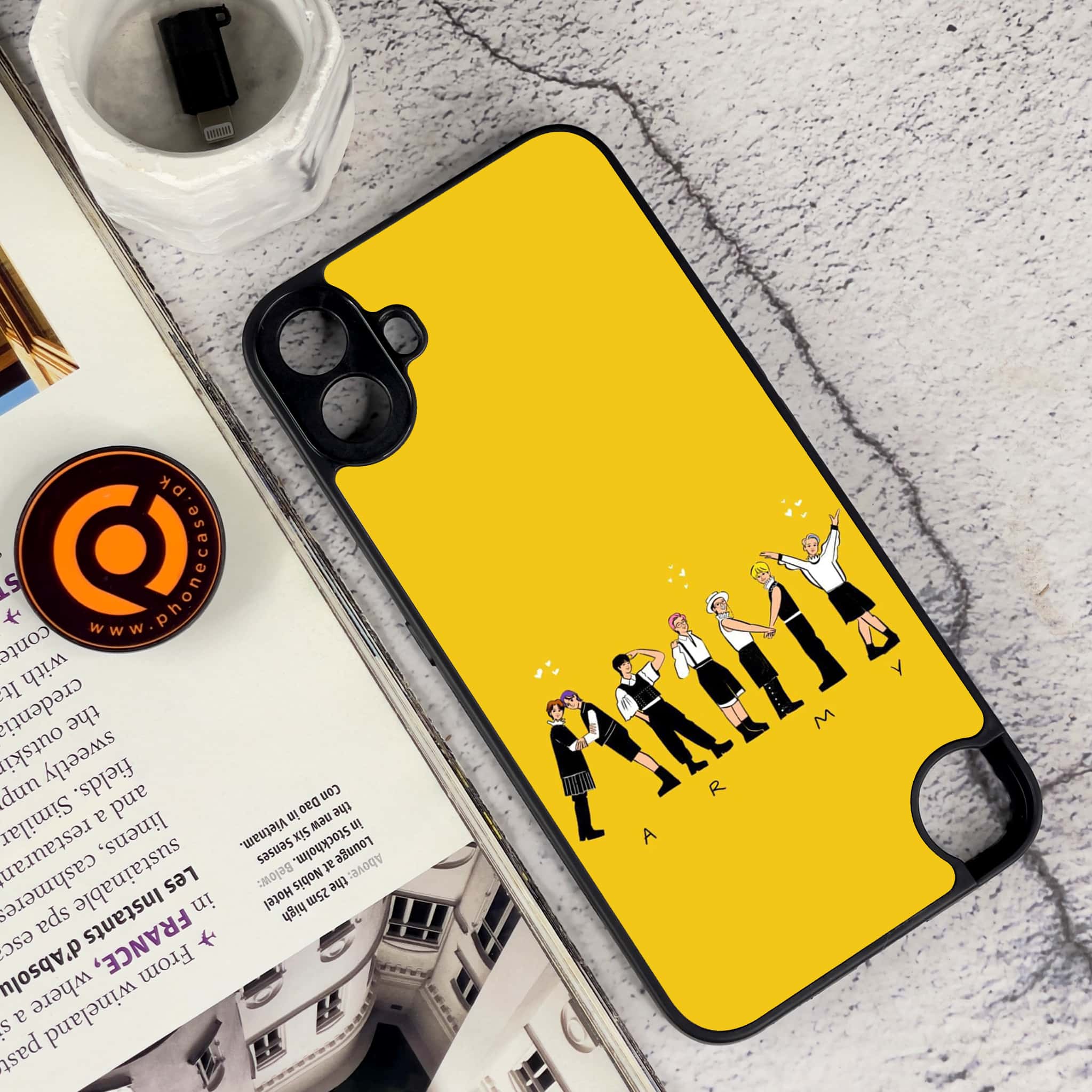 Nothing CMF Phone 1 - K-POP Army Case Series - Premium Metal Printed soft Bumper Shock Proof Case
