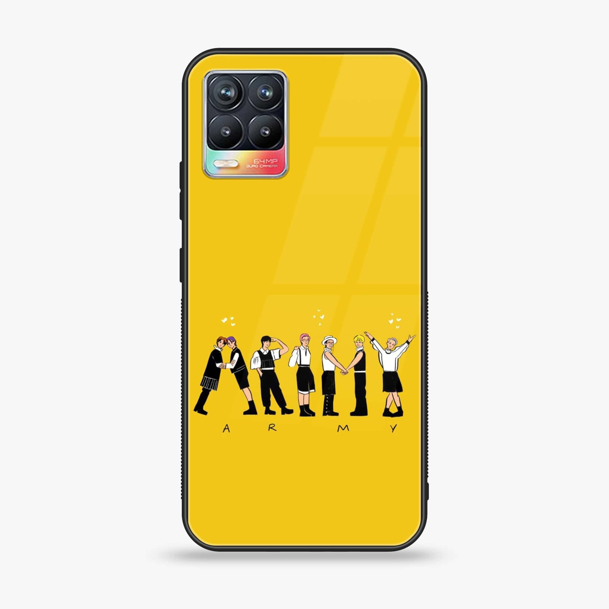 Realme 8 pro - K-POP Army Case Series - Premium Printed Glass soft Bumper shock Proof Case