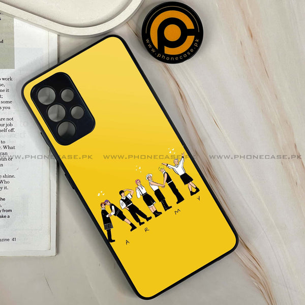 Galaxy A32 - K-POP Army Case Series - Premium Printed Glass soft Bumper shock Proof Case
