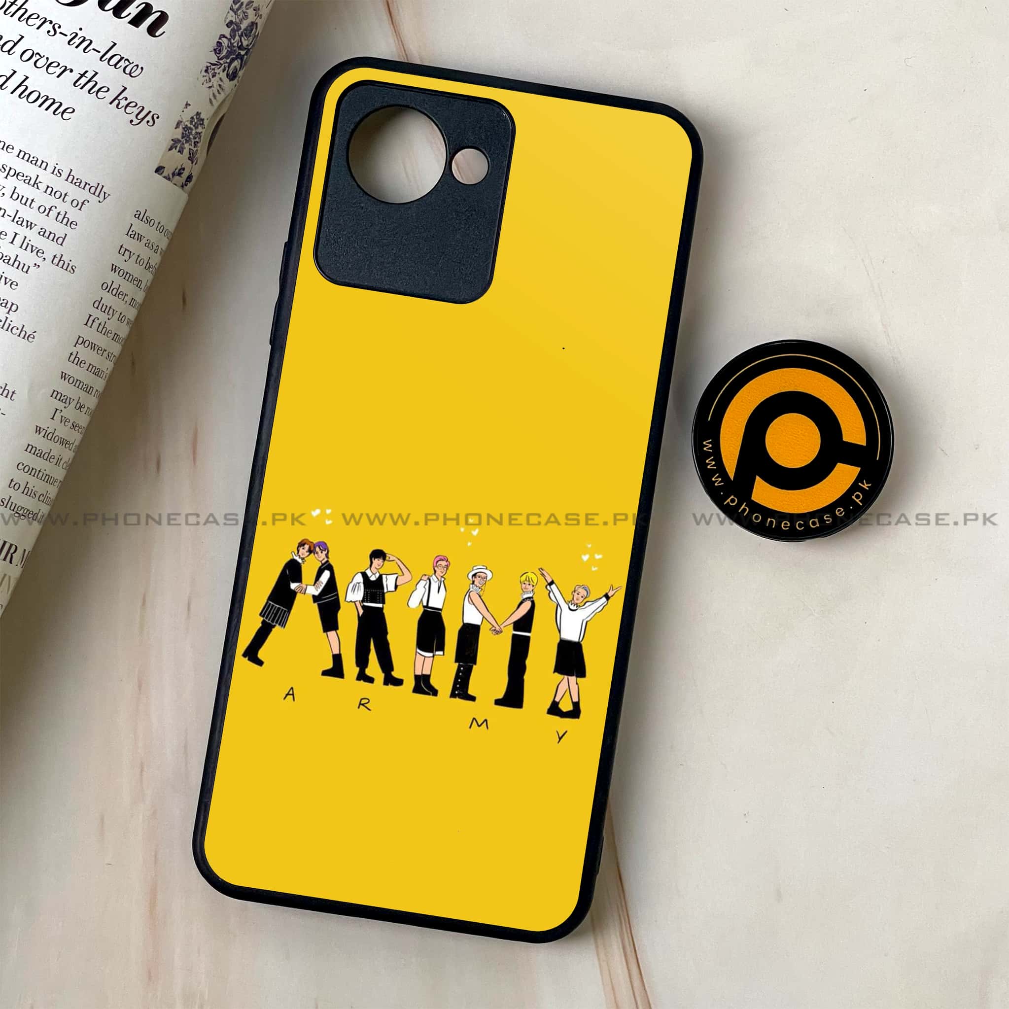 Realme C30 - K-POP ARMY CASE - Premium Printed Glass soft Bumper shock Proof Case