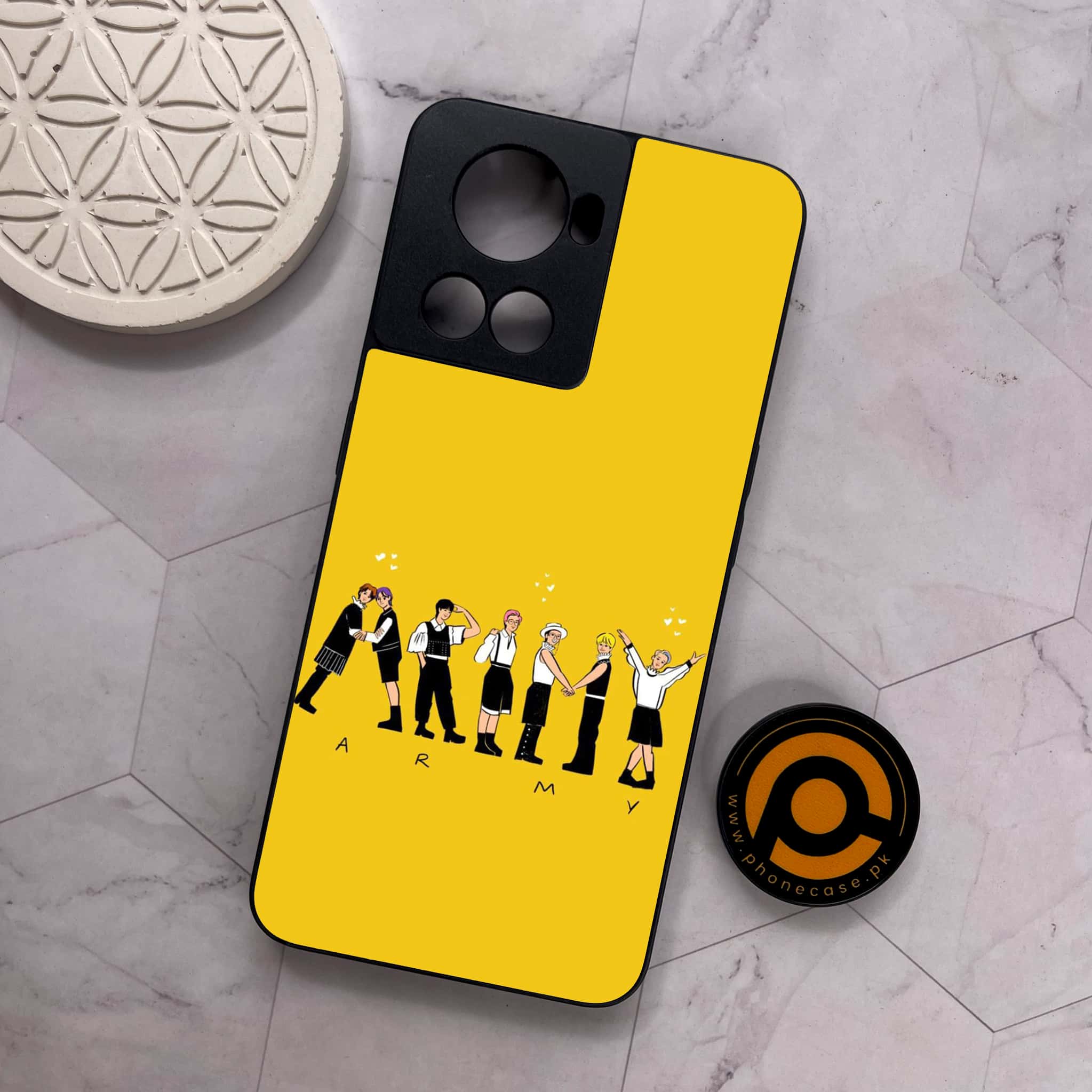 OnePlus 10R - K-POP ARMY CASE - Premium Metal Printed soft Bumper shock Proof Case
