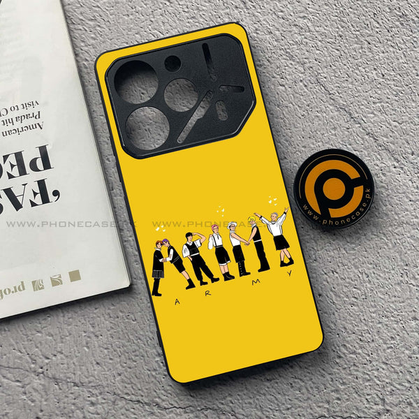Tecno Pova 6 Pro - K-POP Army Case Series - Premium Printed Glass soft Bumper shock Proof Case