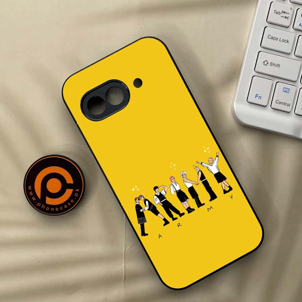 Google Pixel 9a - K-POP Army Case Series - Premium Metal Printed soft Bumper Shock Proof Case