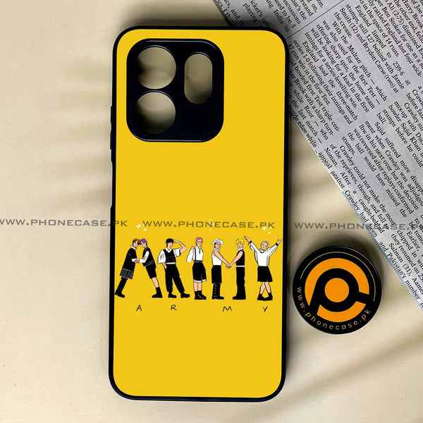 Infinix Smart 9 HD - K-POP ARMY CASE - Premium Metal Printed soft Bumper shock Proof Case