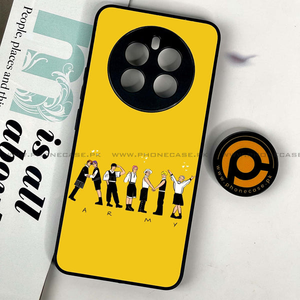 Realme 12 Plus 5G /  Realme 12   - K-POP Army Design 1 - Premium Printed Glass soft Bumper shock Proof Case  CS-25366