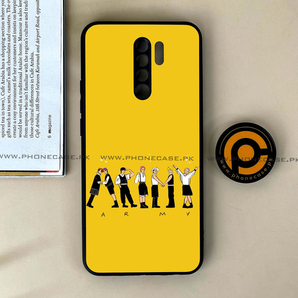 Xiaomi Redmi 9 - K-POP Army Case Series - Premium Printed Glass soft Bumper shock Proof Case