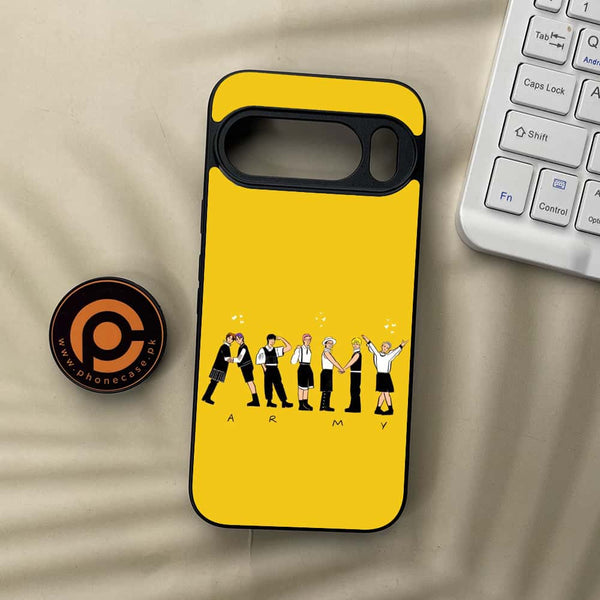 Google Pixel 10  - K-POP Army Case Series - Premium Metal Printed soft Bumper Shockof Case