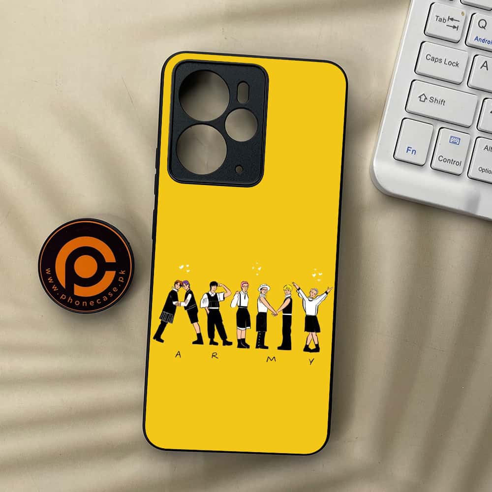 Realme 14 5G - K-POP Army Case Series - Premium Metal Printed soft Bumper Shock Proof Case