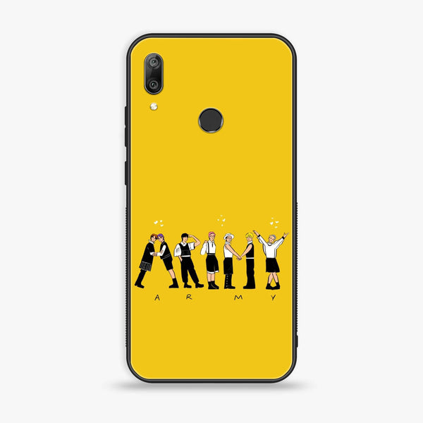 Huawei Y7 Prime (2019) - K-POP ARMY CASE - Premium Printed Glass soft Bumper shock Proof Case