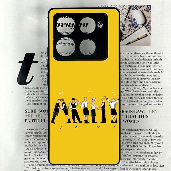 Infinix Note 40 Pro Plus - K-POP Army Case Series - Premium Metal Printed soft Bumper shock Proof Case