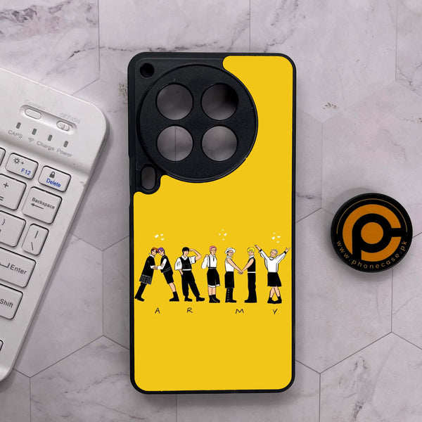 Tecno Camon 30 Premier - K-POP Army Case Series - Premium Metal Printed soft Bumper shock Proof Case