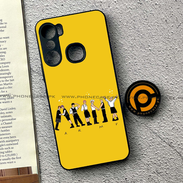 Infinix Hot 12 Pro - K-POP ARMY CASE - Premium Metal Printed soft Bumper shock Proof Case