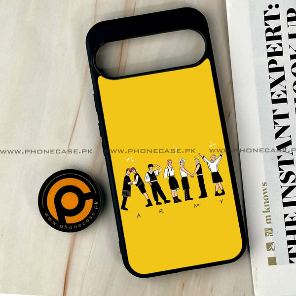 Google Pixel 10 Pro XL - K-POP Army Case Series - Premium Metal Printed soft Bumper Shock Proof Case