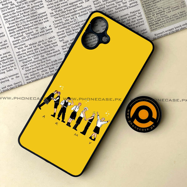 Samsung Galaxy A06  - K-POP Army Case Series - Premium Metal Printed soft Bumper shock Proof Case