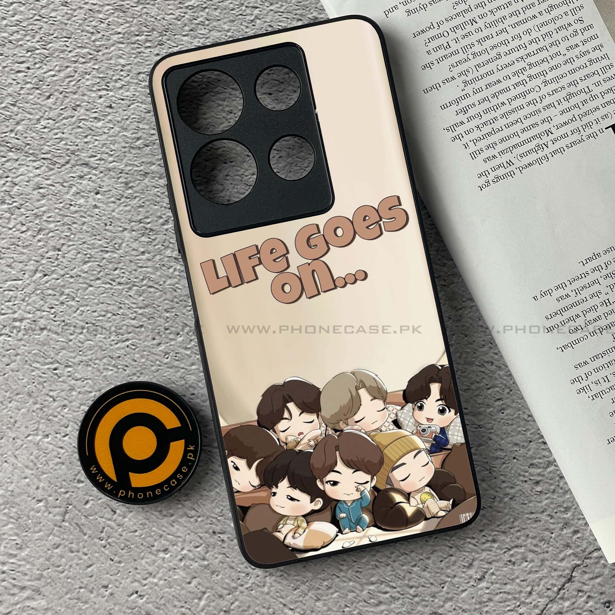 Infinix Note 30 - K-POP Army Case Series - Premium Printed Glass soft Bumper shock Proof Case