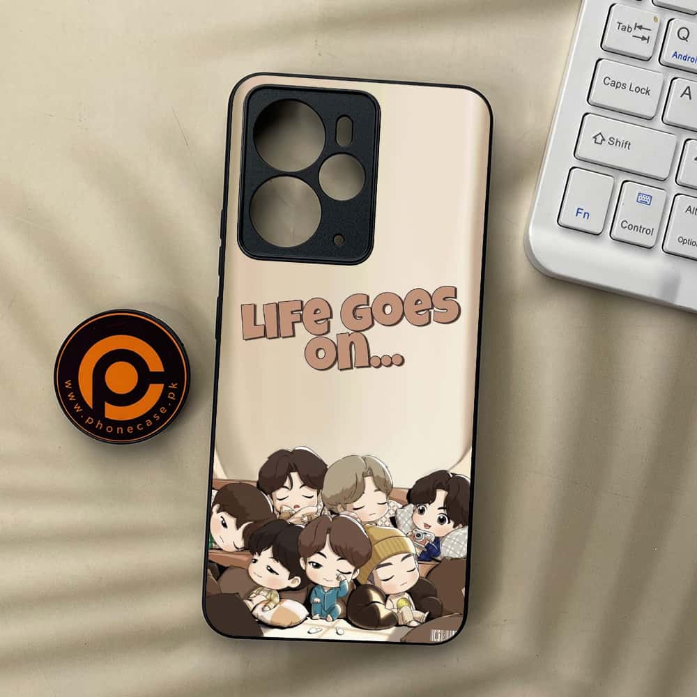 Realme 14 5G - K-POP Army Case Series - Premium Metal Printed soft Bumper Shock Proof Case