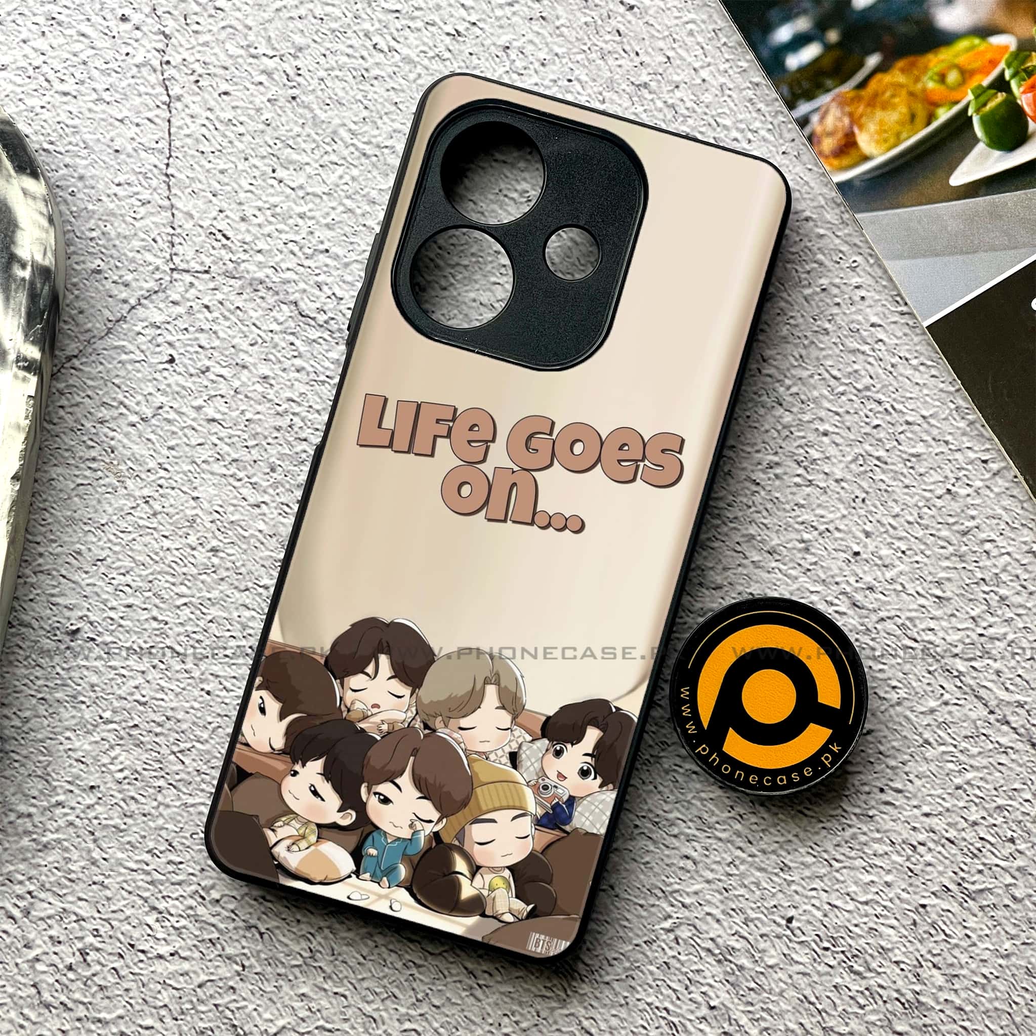 Oppo A3x -  K-POP ARMY CASE  - Premium Printed Metal soft Bumper shock Proof Case