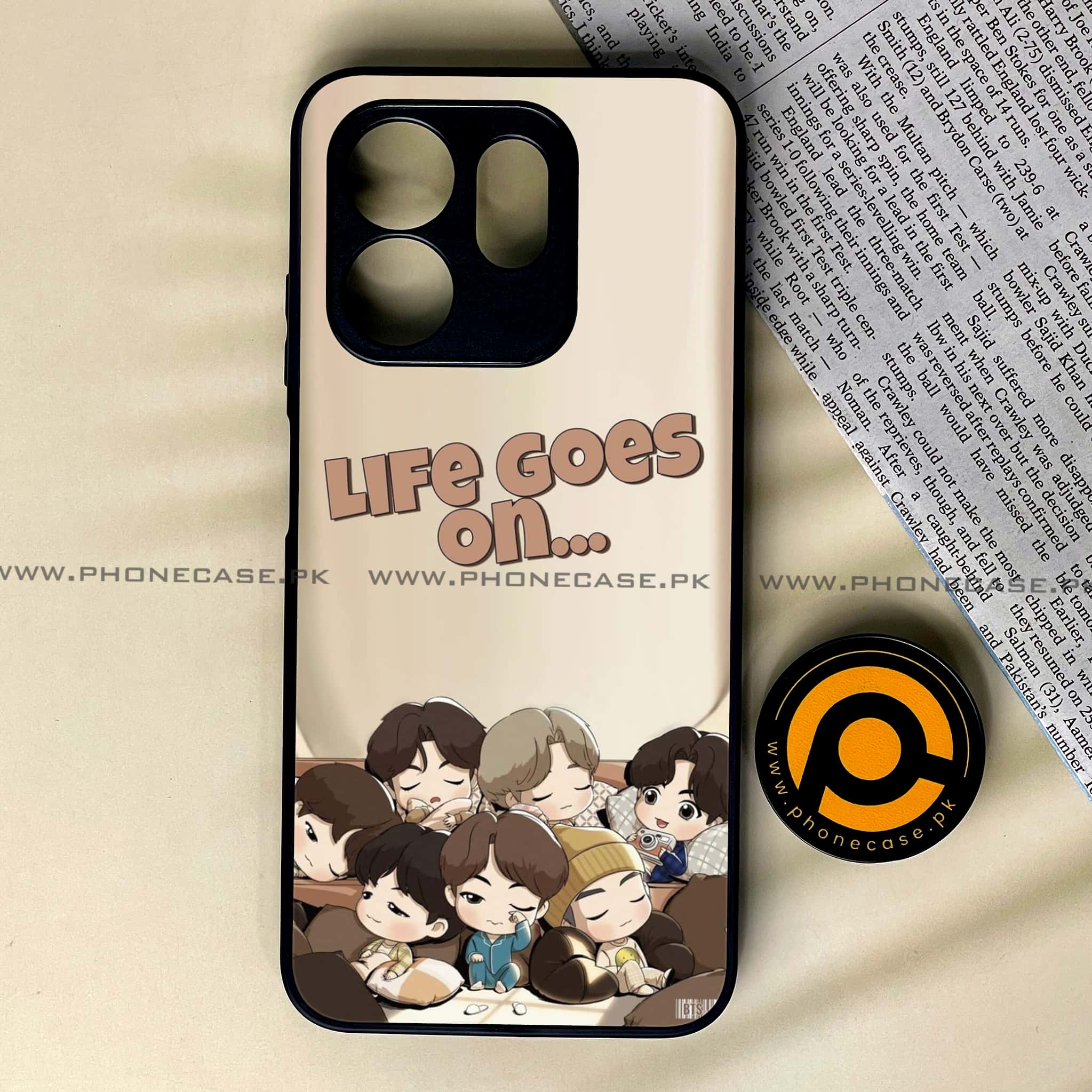 Infinix Smart 9 HD - K-POP ARMY CASE - Premium Metal Printed soft Bumper shock Proof Case