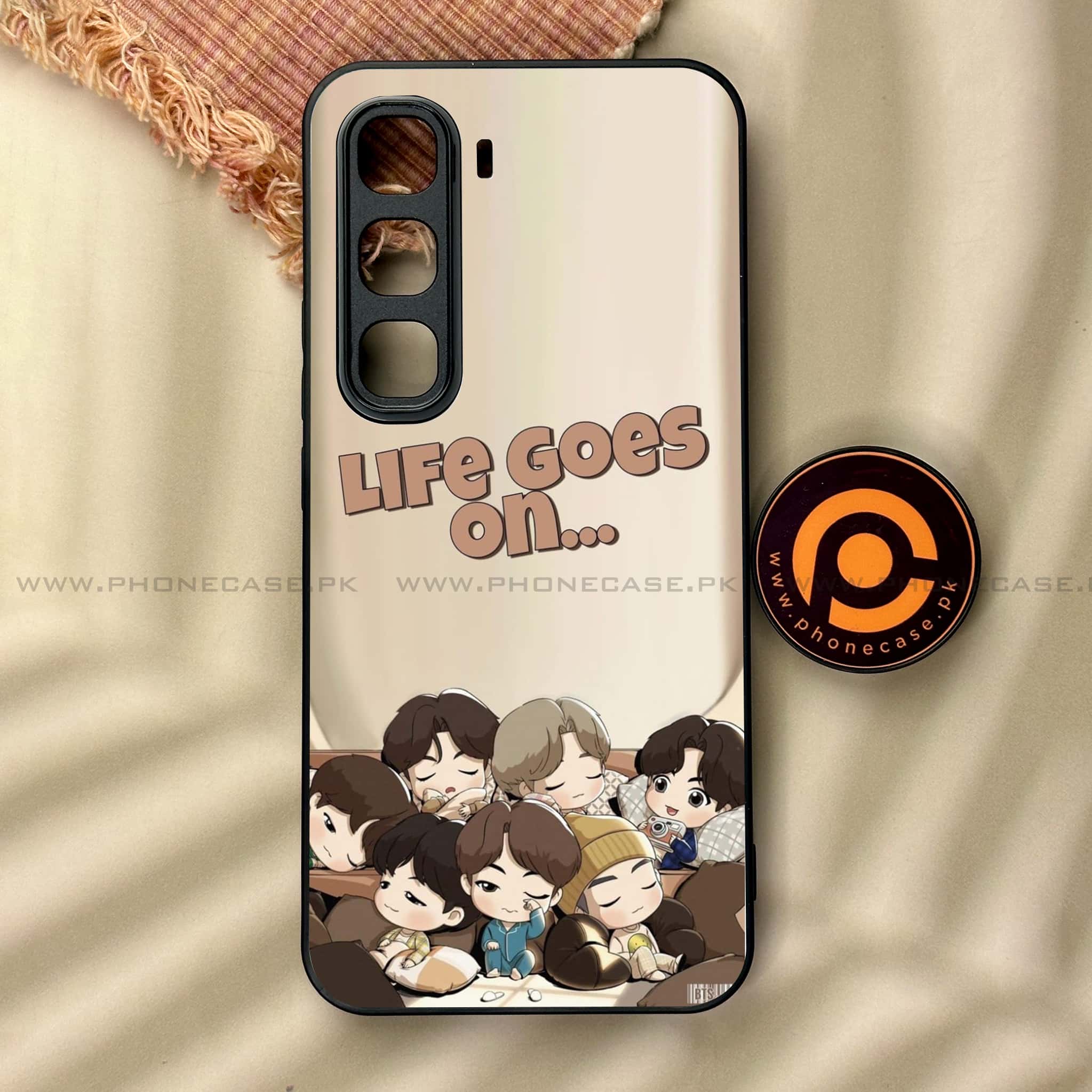 Infinix Hot 60 Pro - K-POP Army Case Series - Premium Metal Printed soft Bumper shock Proof Case