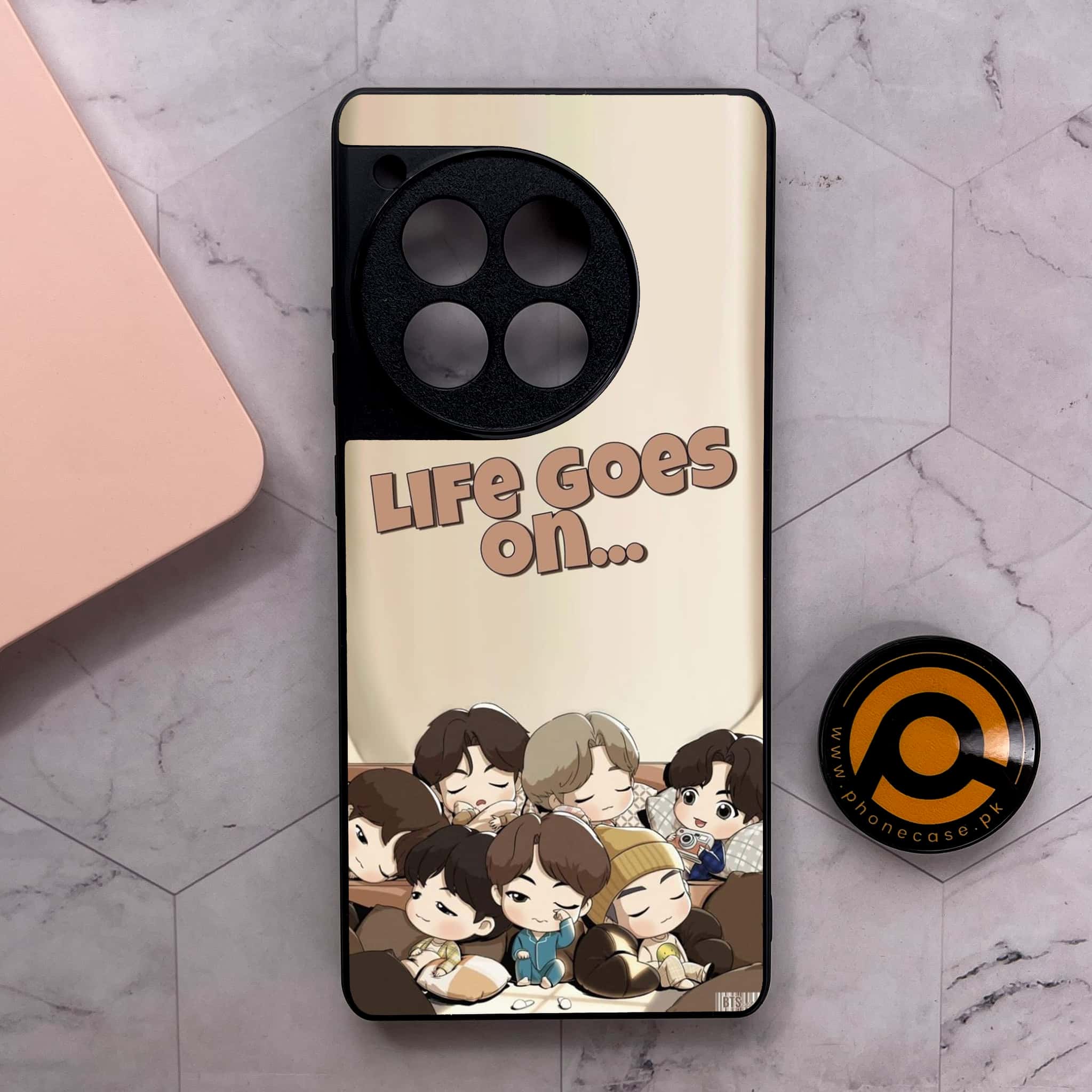 OnePlus 12R - K-POP Army Case Series - Premium Metal Printed soft Bumper shock Proof Case