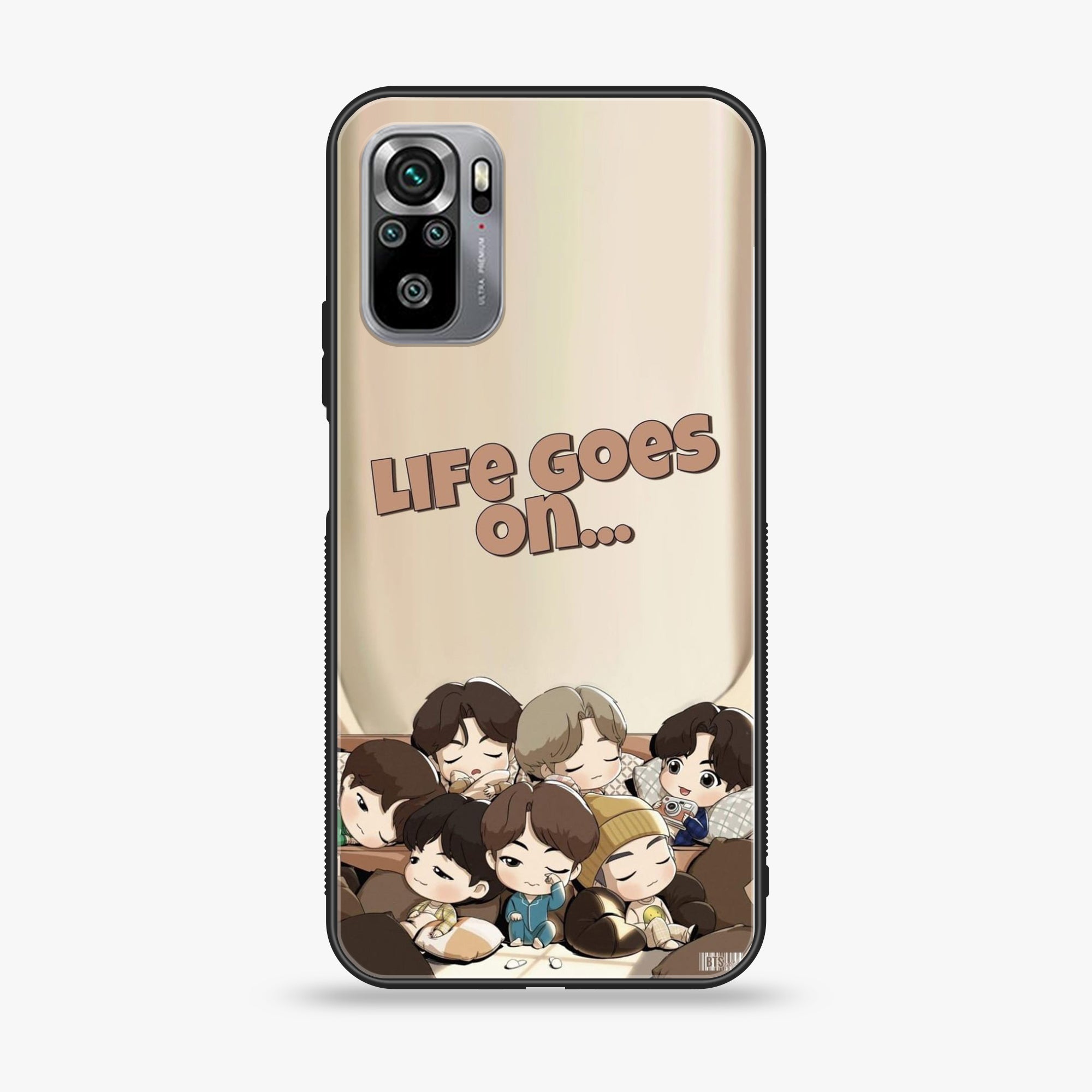 Xiaomi Redmi Note 10S- K-POP ARMY CASE - Premium Printed Glass soft Bumper shock Proof Case