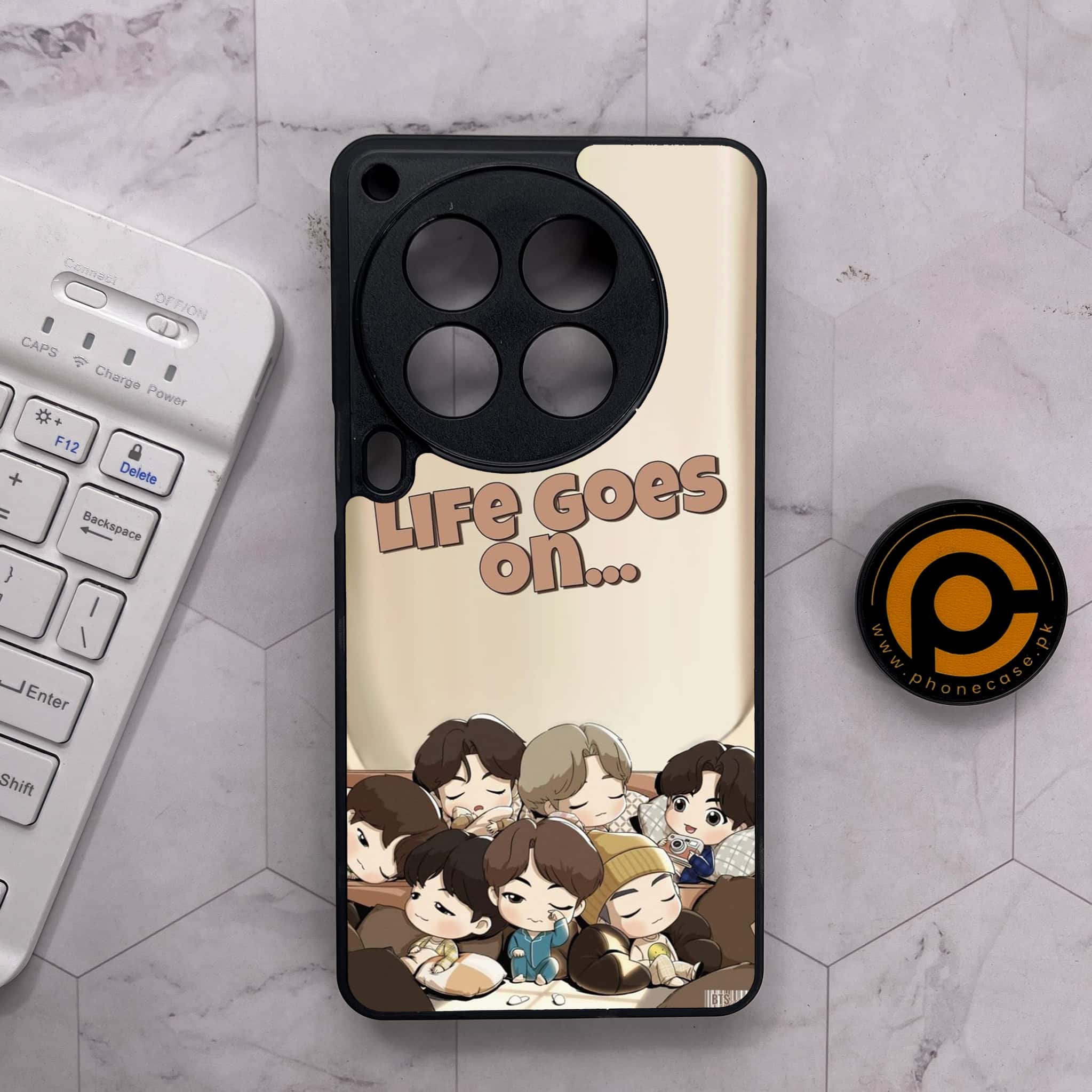 Tecno Camon 30 Premier - K-POP Army Case Series - Premium Metal Printed soft Bumper shock Proof Case