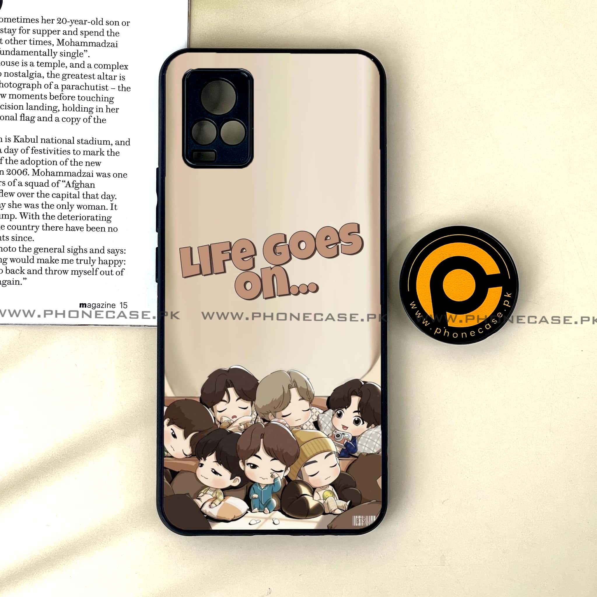 Vivo V20 - K-POP Army Case Series - Premium Printed Glass soft Bumper shock Proof Case