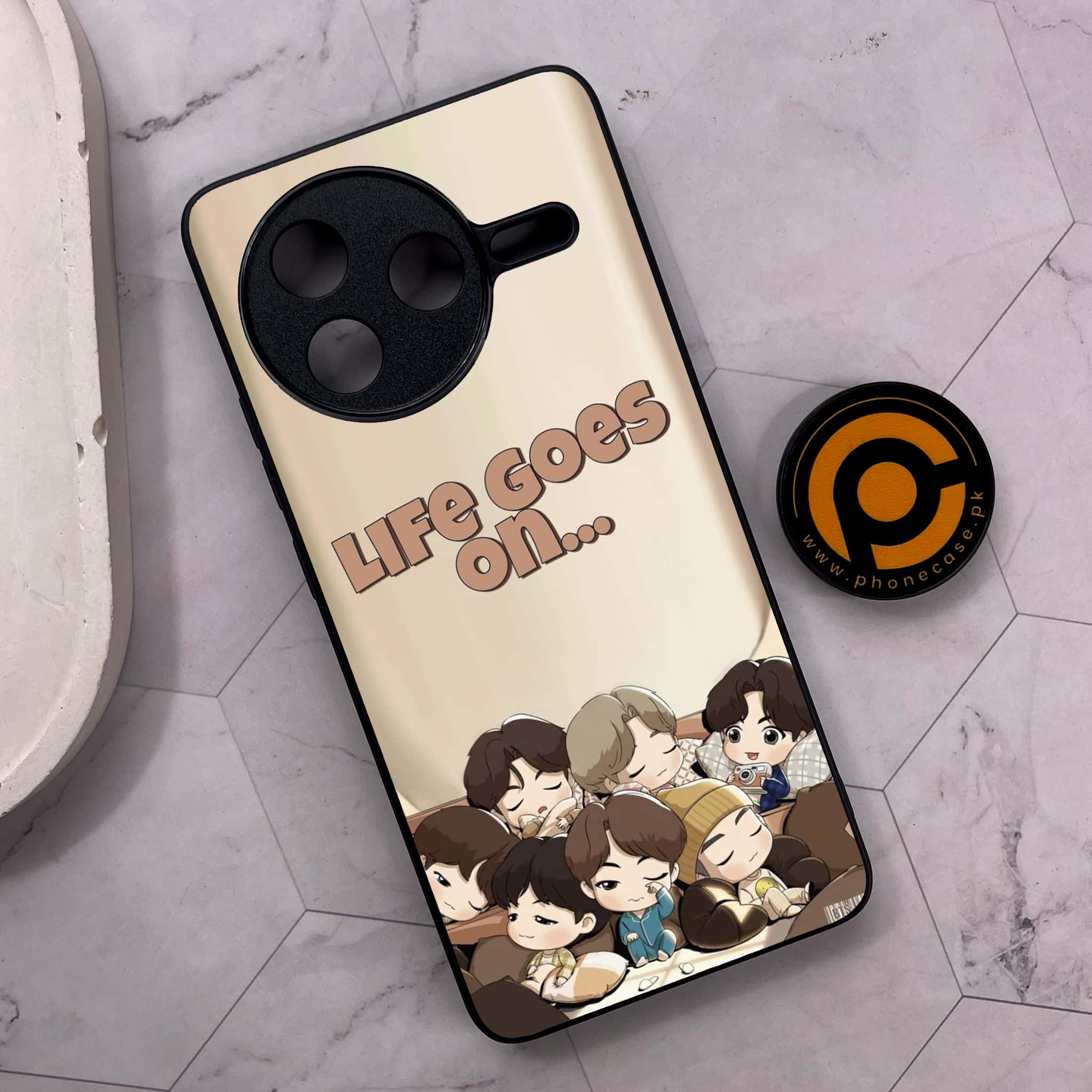 Xiaomi Poco F7 Pro 5G - K-POP Army Case Series - Premium Metal Printed soft Bumper shock Proof Case