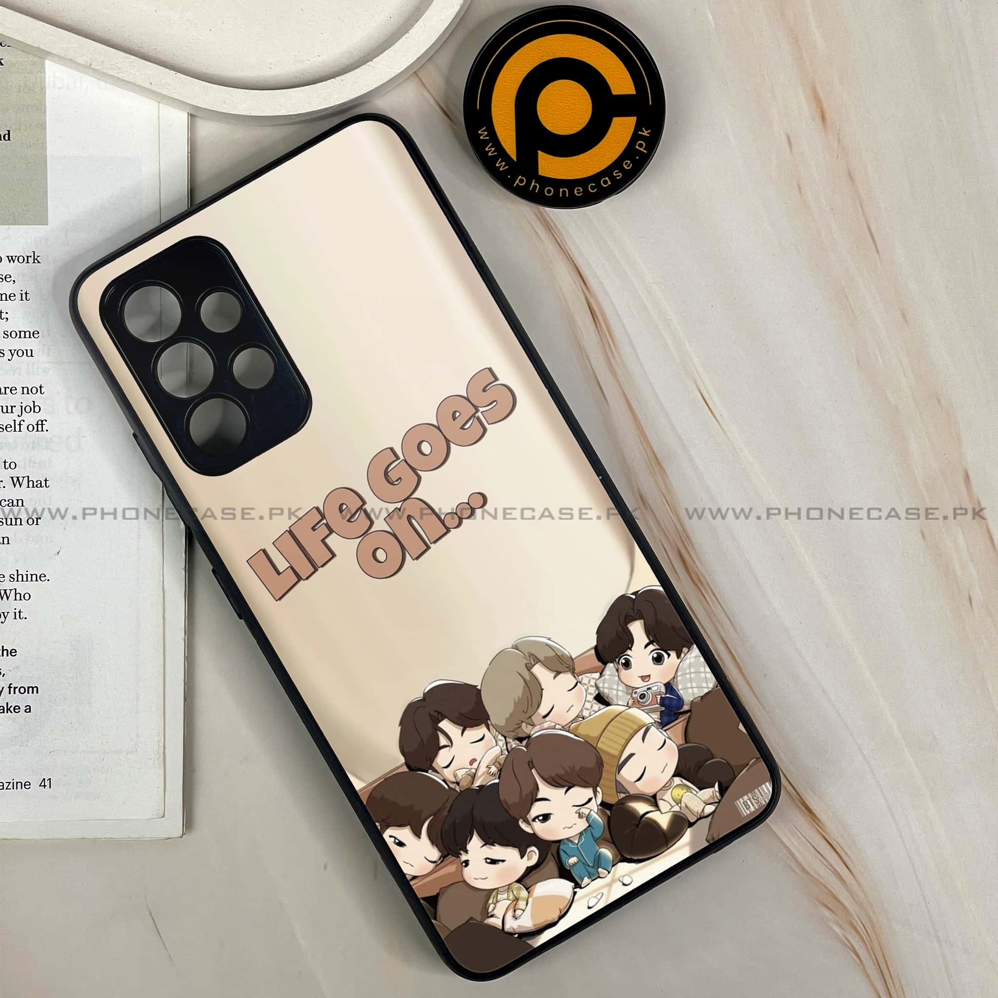 Galaxy A32 - K-POP Army Case Series - Premium Printed Glass soft Bumper shock Proof Case