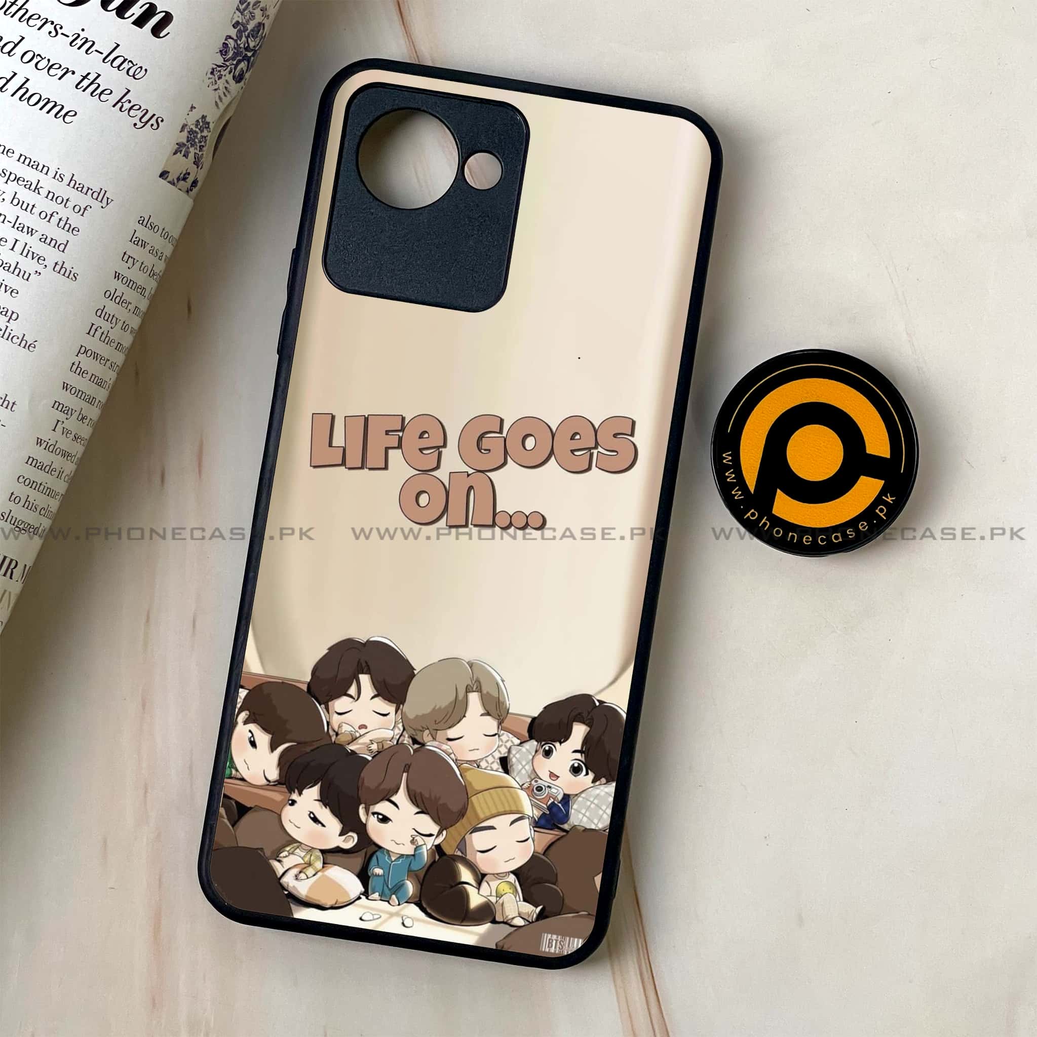 Realme C30 - K-POP ARMY CASE - Premium Printed Glass soft Bumper shock Proof Case