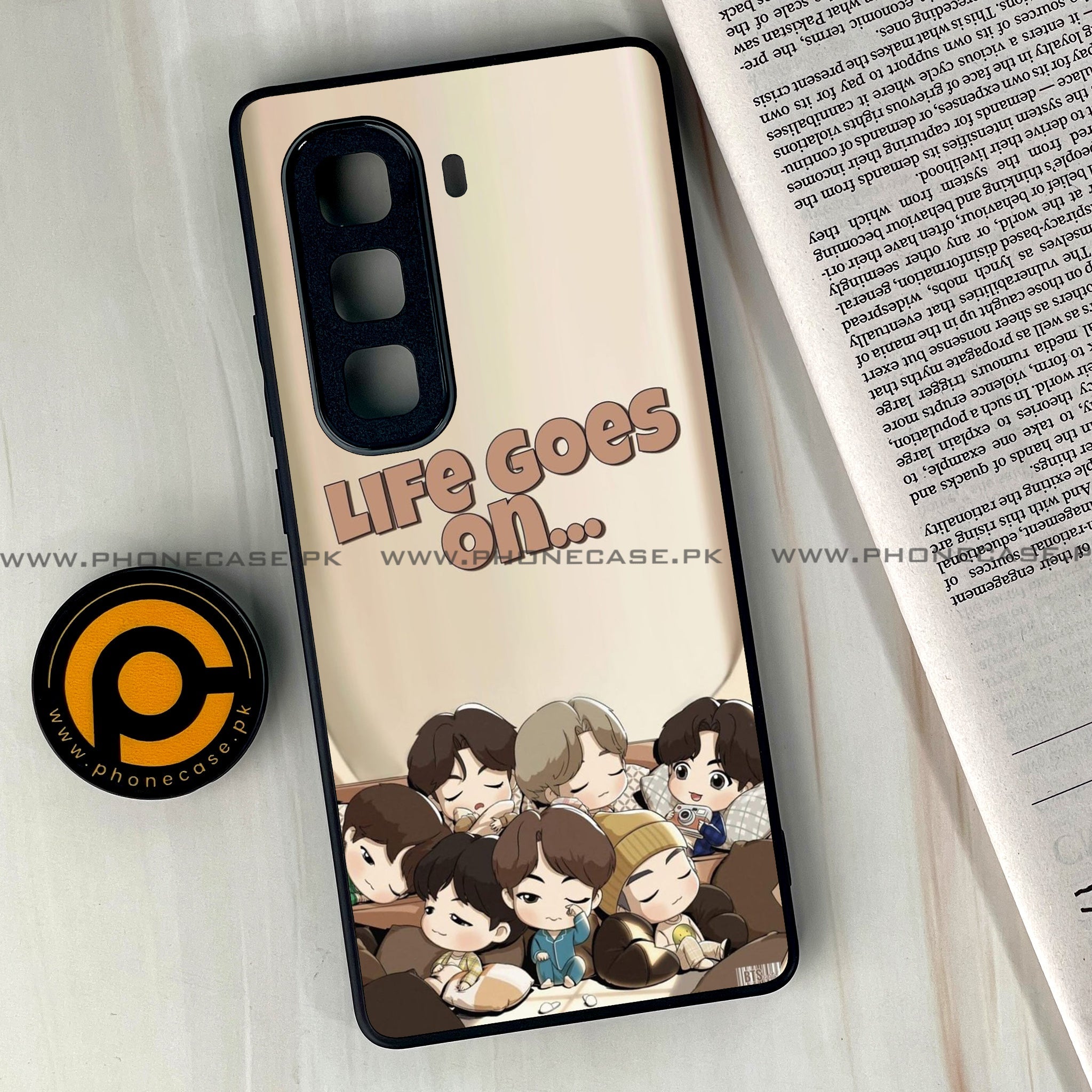 Infinix Hot 60 Pro Plus - K-POP Army Case Series - Premium Metal Printed soft Bumper shock Proof Case