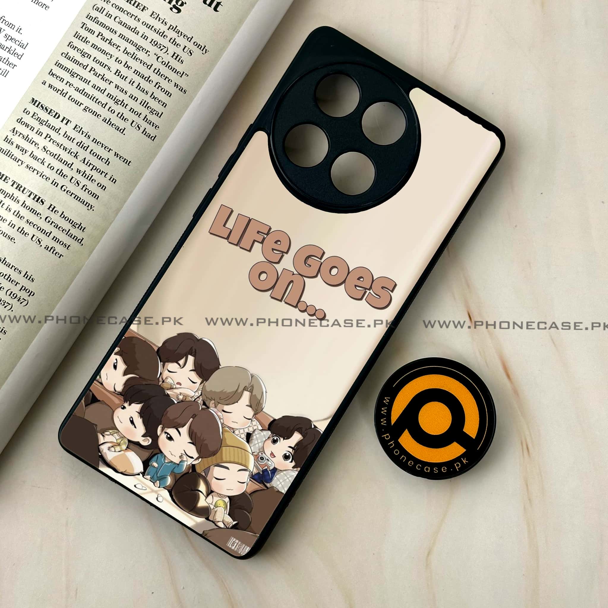 Tecno Camon 30s - K-POP ARMY CASE - Premium Metal Printed soft Bumper shock Proof Case