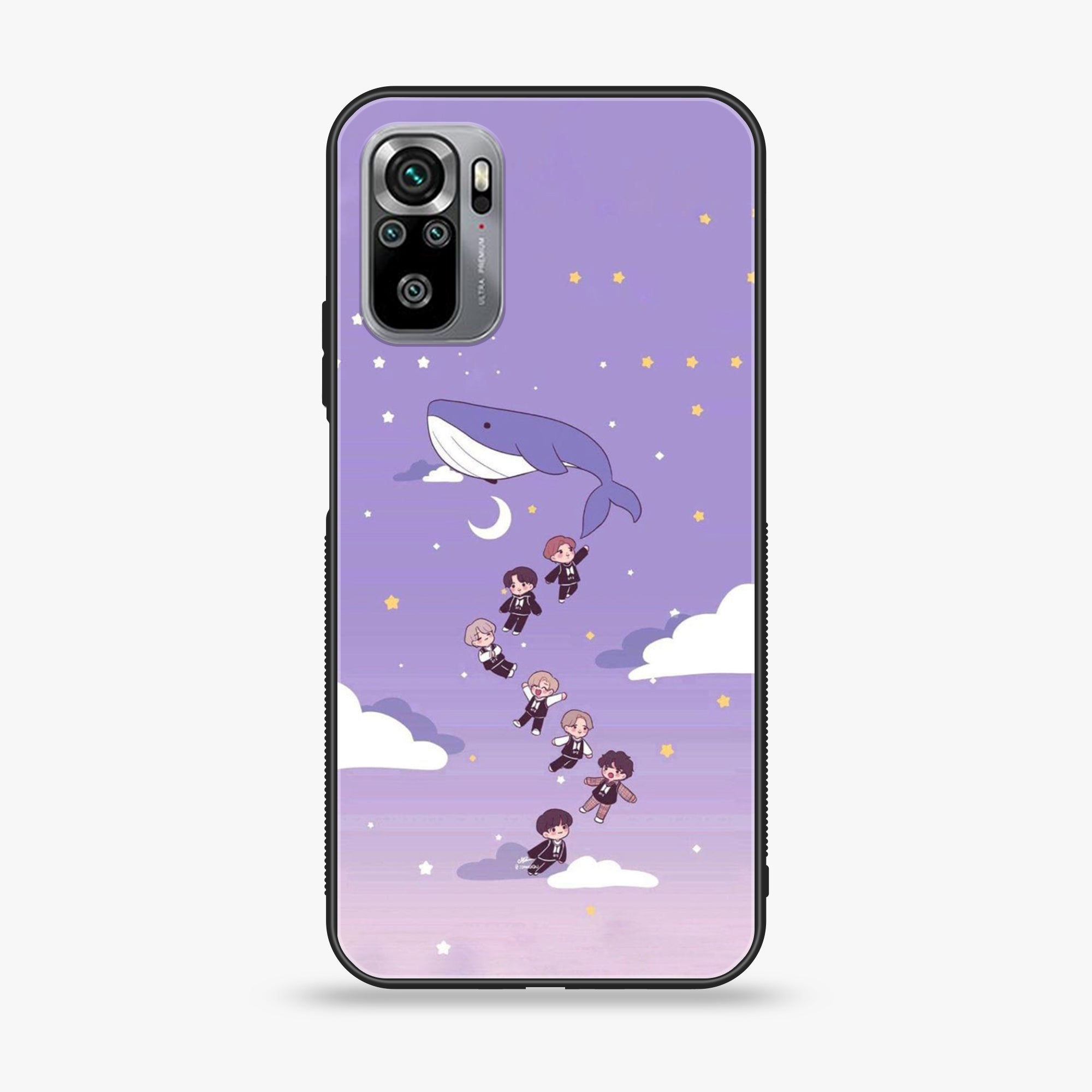 Xiaomi Redmi Note 10S- K-POP ARMY CASE - Premium Printed Glass soft Bumper shock Proof Case