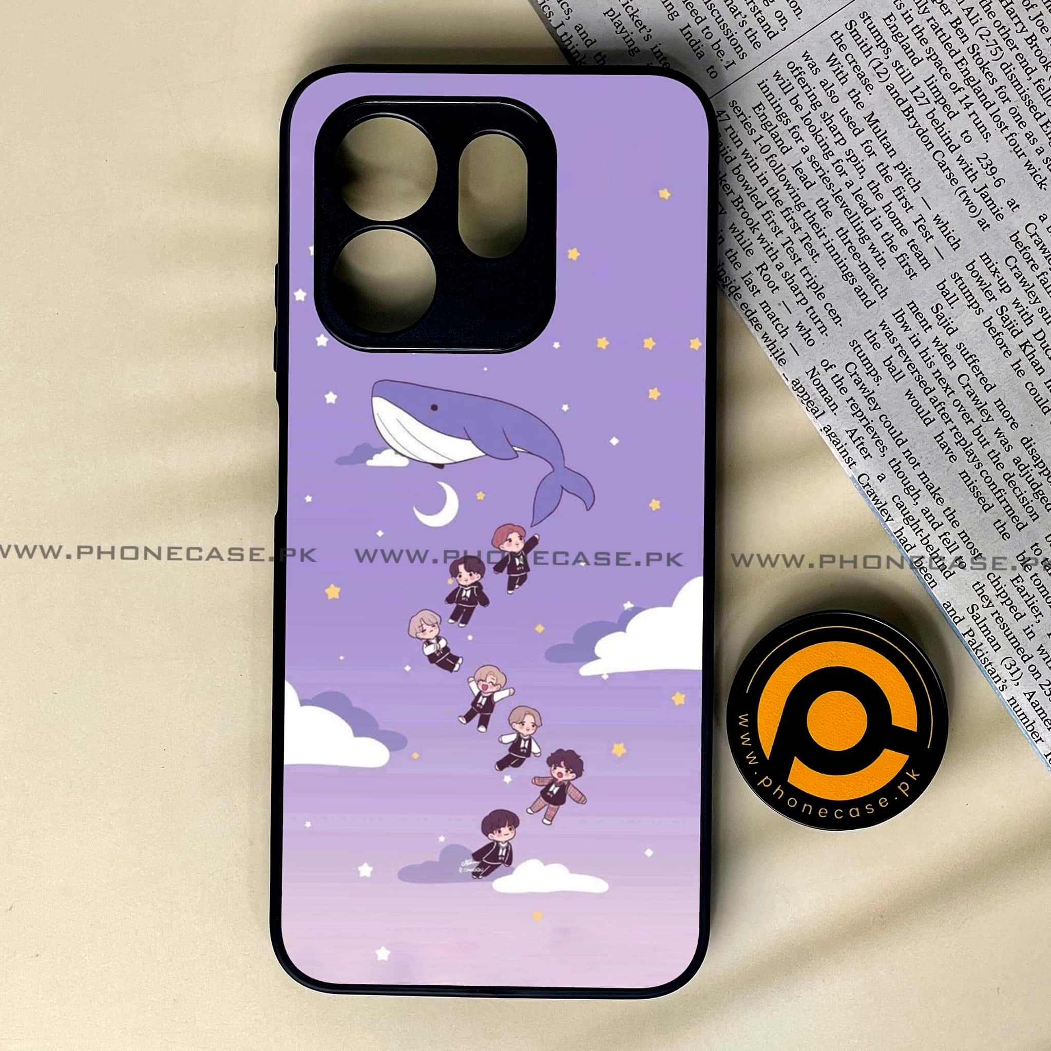 Infinix Smart 9 HD - K-POP ARMY CASE - Premium Metal Printed soft Bumper shock Proof Case