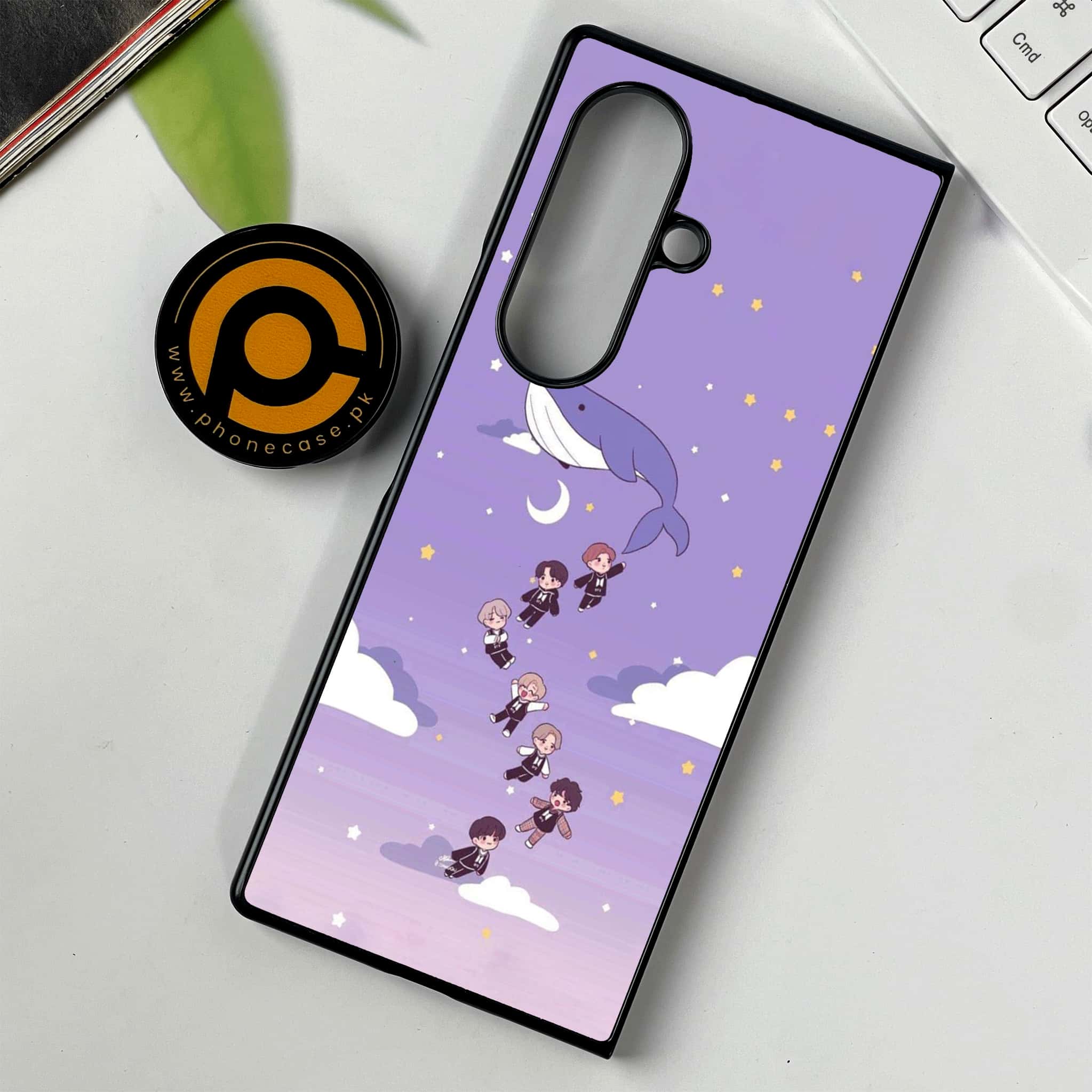 Samsung Galaxy Z Fold 7 - K-POP ARMY CASE- Premium Metal Printed soft Bumper shock Proof Case