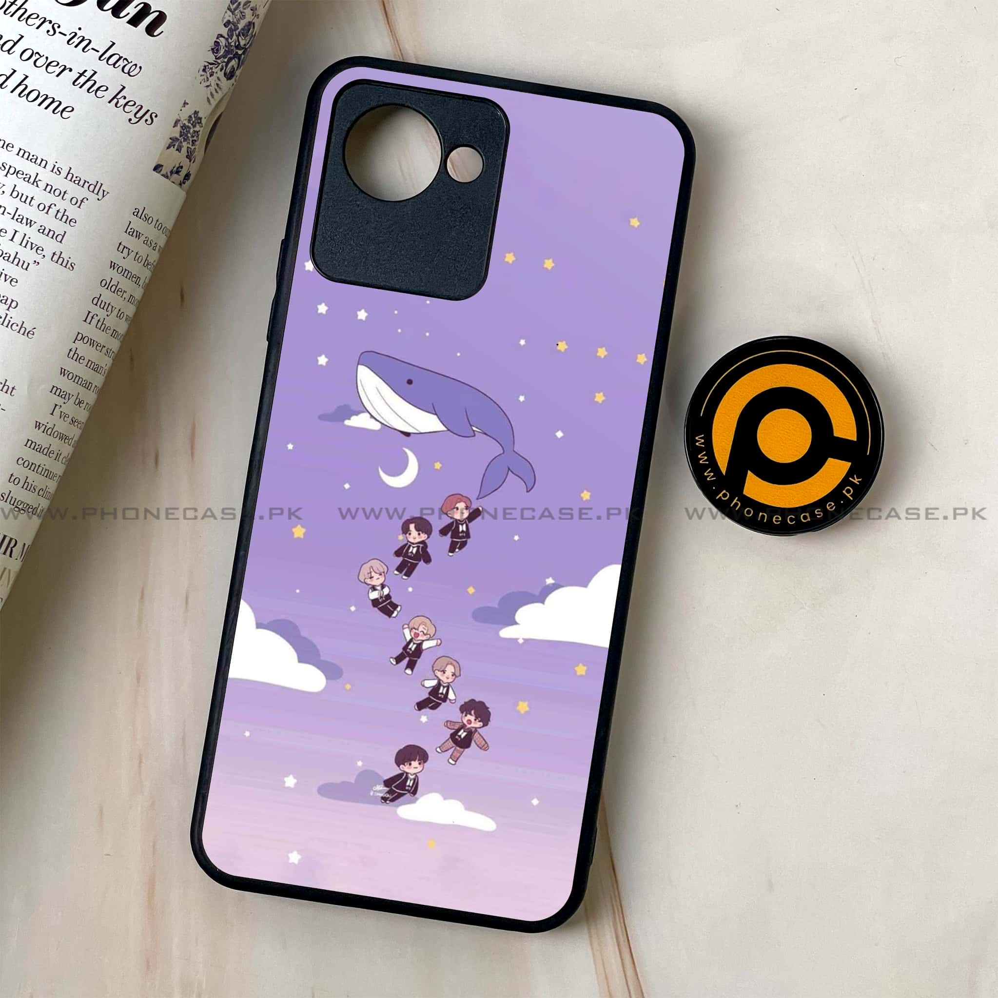 Realme C30 - K-POP ARMY CASE - Premium Printed Glass soft Bumper shock Proof Case