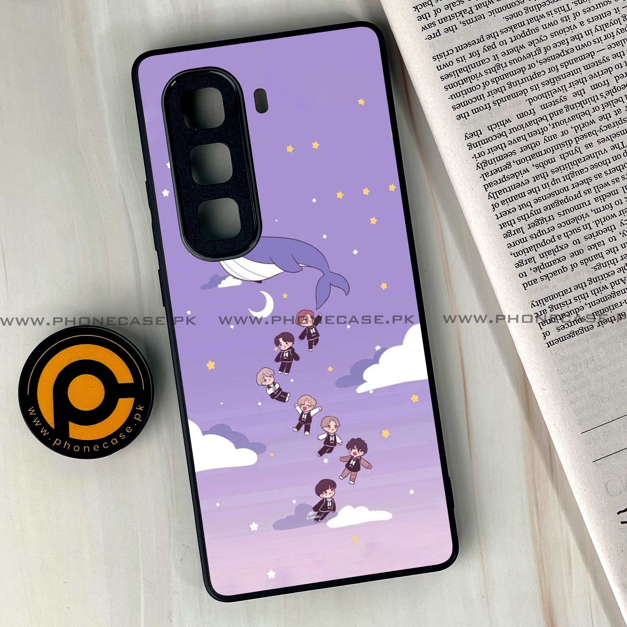 Infinix Hot 50 Pro Plus - K-POP Army Case Series - Premium Printed Glass soft Bumper shock Proof Case