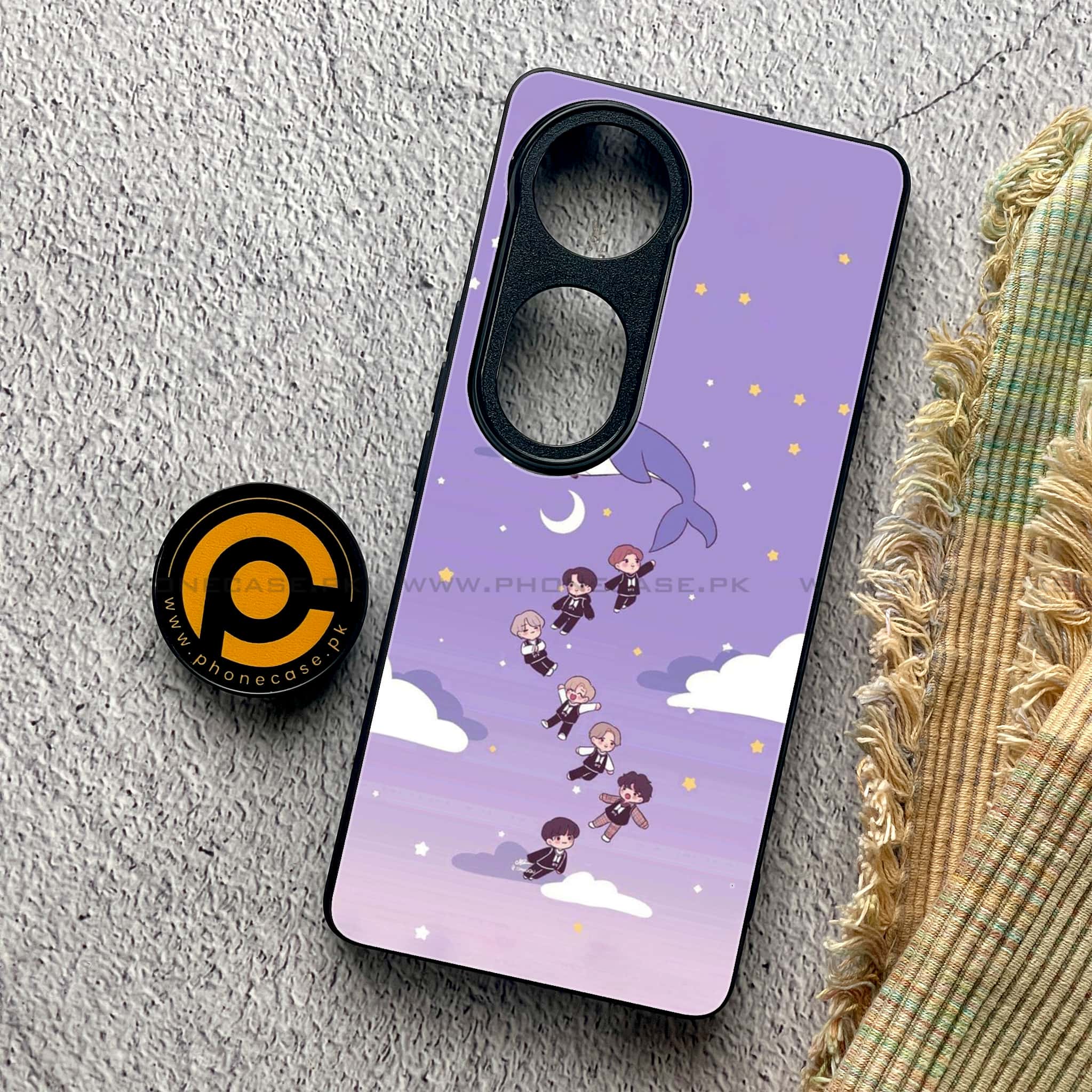 Vivo V40 Pro - K-POP Army Case Series - Premium Metal Printed soft Bumper shock Proof Case