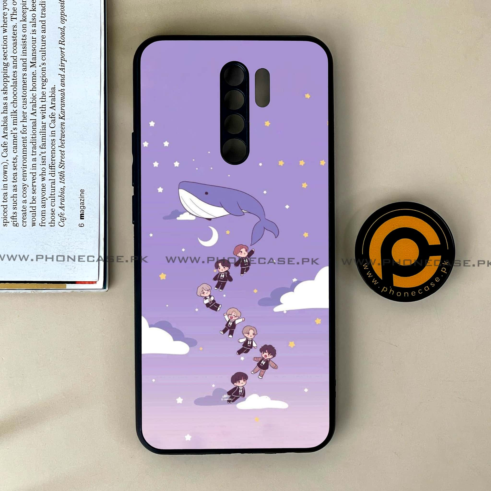 Xiaomi Redmi 9 - K-POP Army Case Series - Premium Printed Glass soft Bumper shock Proof Case