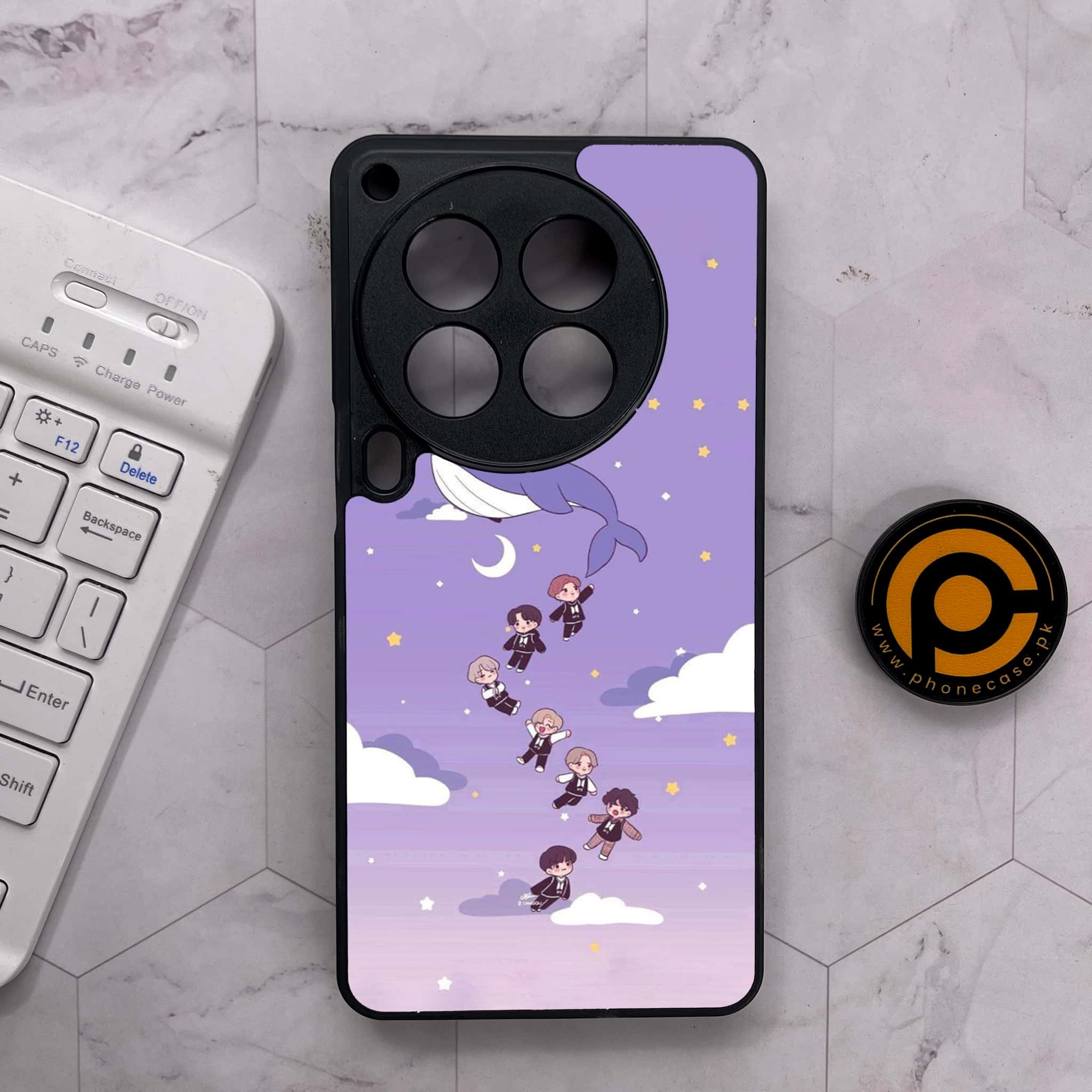 Tecno Camon 30 Premier - K-POP Army Case Series - Premium Metal Printed soft Bumper shock Proof Case
