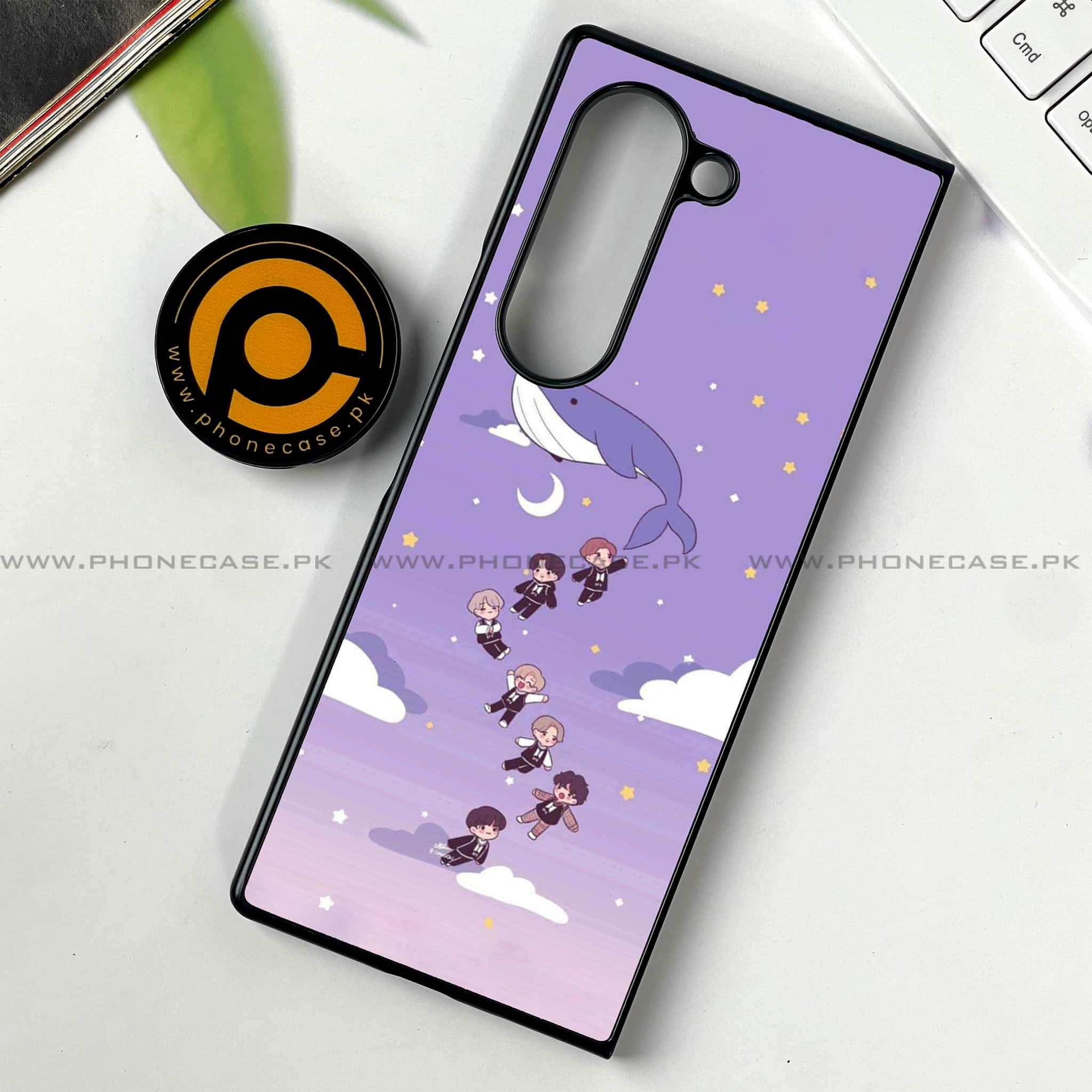 Samsung Galaxy Z Fold 6 - K-POP ARMY CASE- Premium Printed Metal soft Bumper shock Proof Case